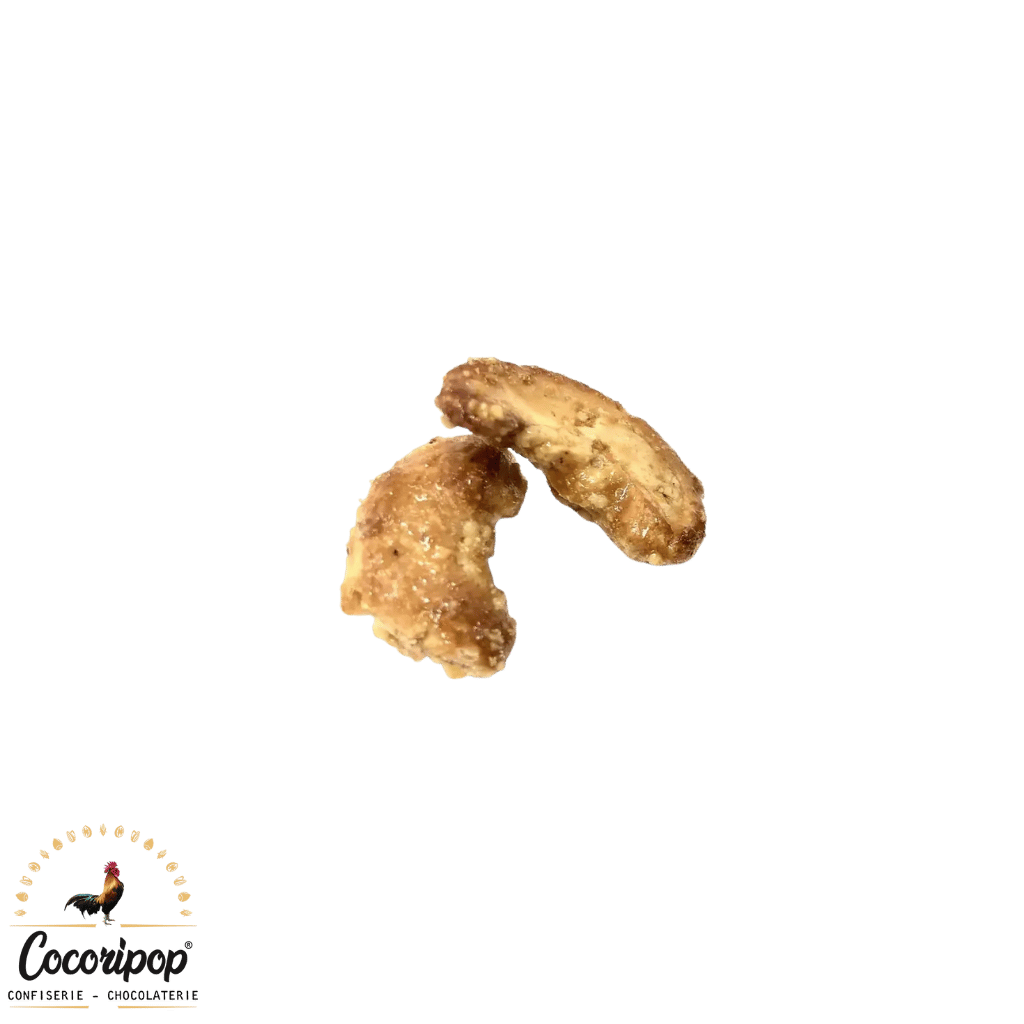 🥜 Pralines Noix de Cajou Bio – Caramélisées au Sucre de Canne (100 g)