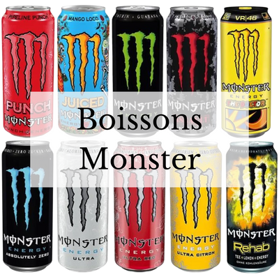 Boissons Monster introuvables en France