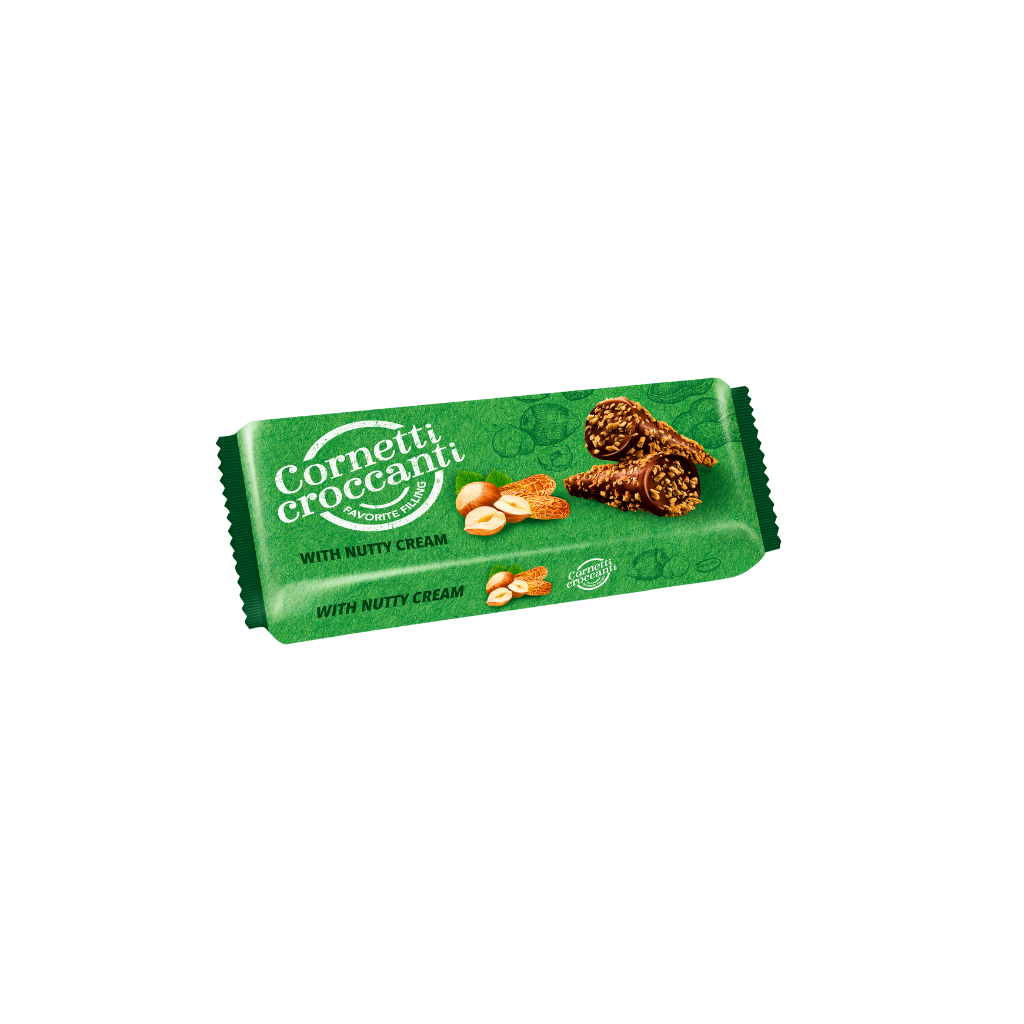 Cornet croquant chocolat et cacahuète