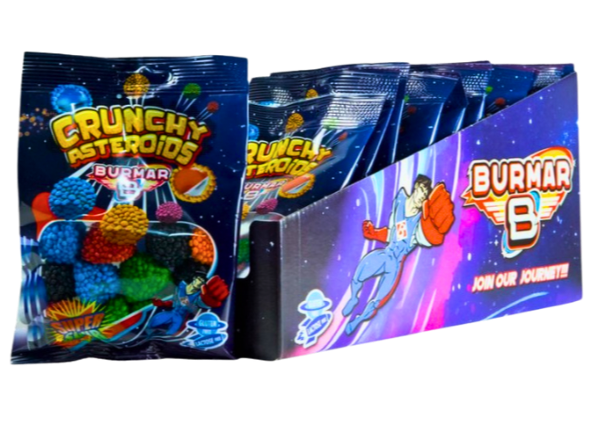 Crunchy Asteroids Super Sour Burmar 100G