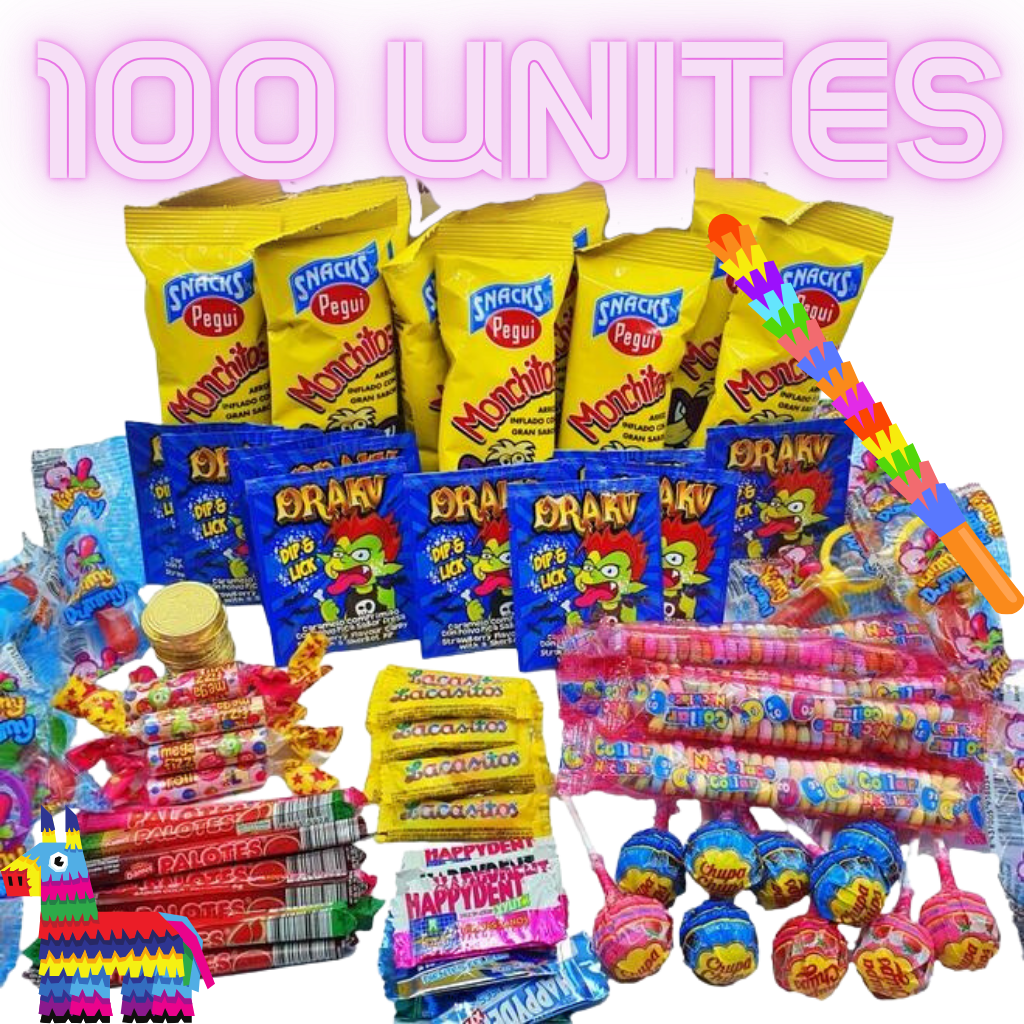 Assortment of 100 candies Stuffing for piñatas
