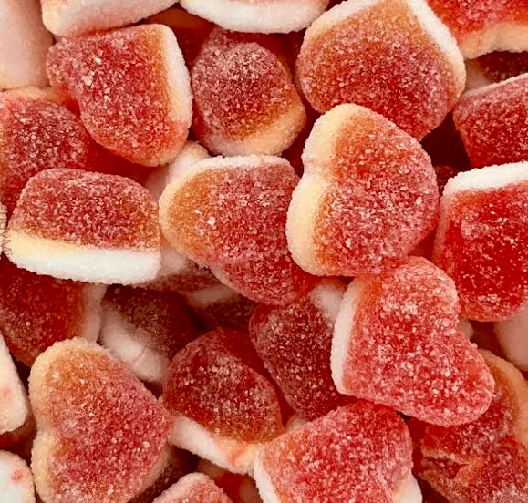 Coeurs fourrés Pêche au 100g