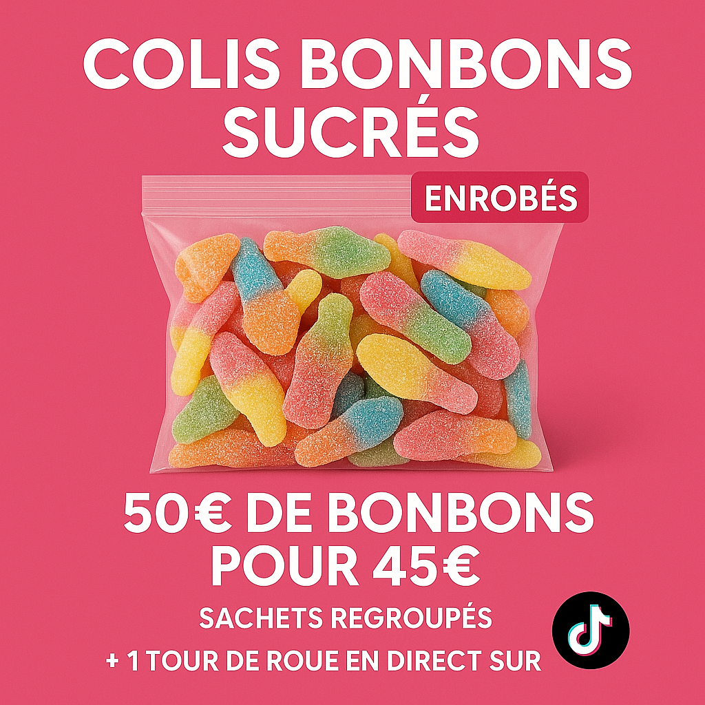 🍬 Colis Bonbons Sucrés – Enrobés (50€ → 45€)