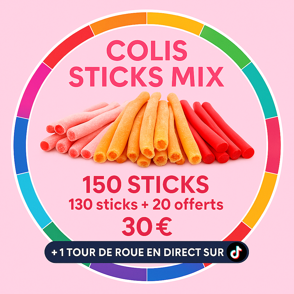 Colis Sticks Mix - 150 sticks pour 30€ !