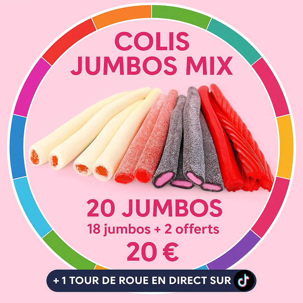 🍬 COLIS JUMBOS MIX – 20 JUMBOS POUR 20€ !