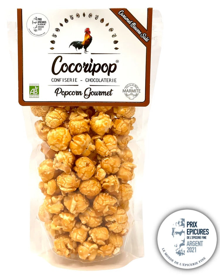 🍿 Pop corn Français Bio – Caramel beurre salé (80 g) | Médaillé d’Or