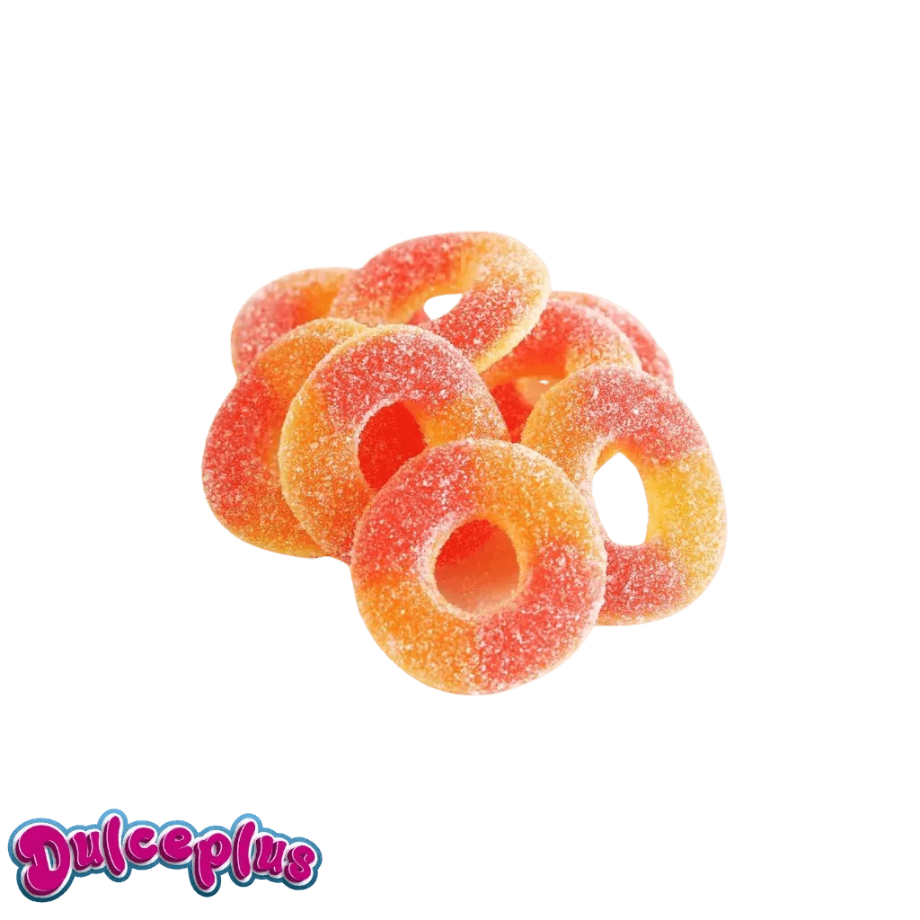 Anneaux acidulés différentes saveurs (cola, fraise, pomme, framboise) au 100g - Palais des Bonbons - Bonbons - Dulceplus