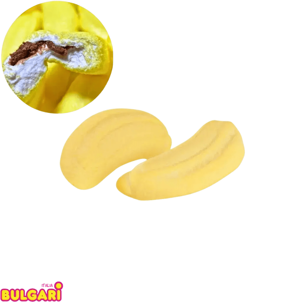 Banane Marshmallow fourrée chocolat par 5 - Palais des Bonbons - CHAMALOW - Bulgari
