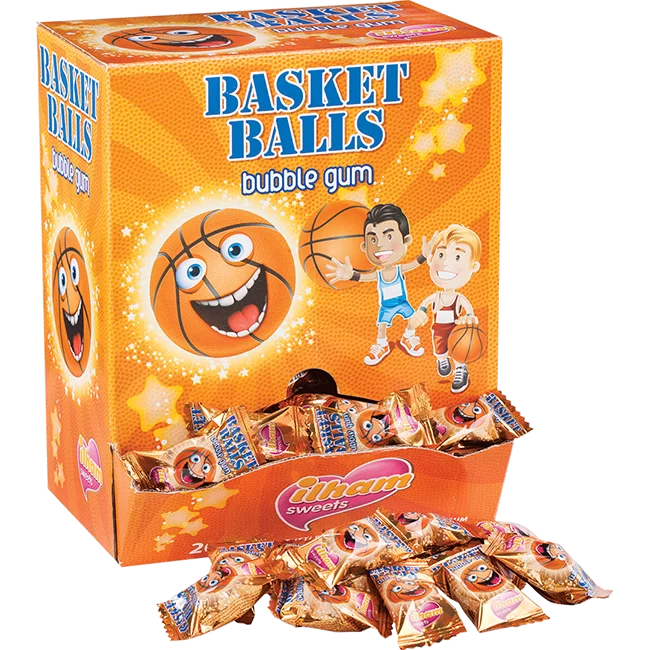 Chewing gum Basketball flavor Tutti frutti individually