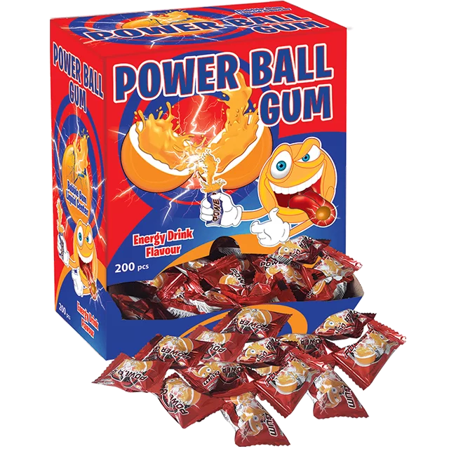 Chewing-gum saveur Boisson Énergisante Powerball à l'unité