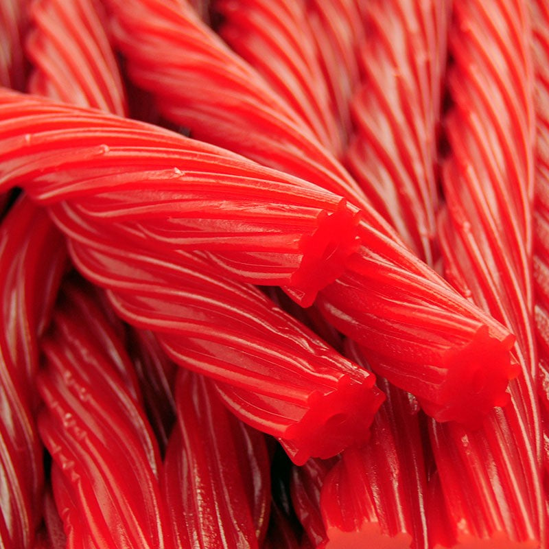 Jumbo Torsadé Fraise Fini – Fil gélifié géant (unité)