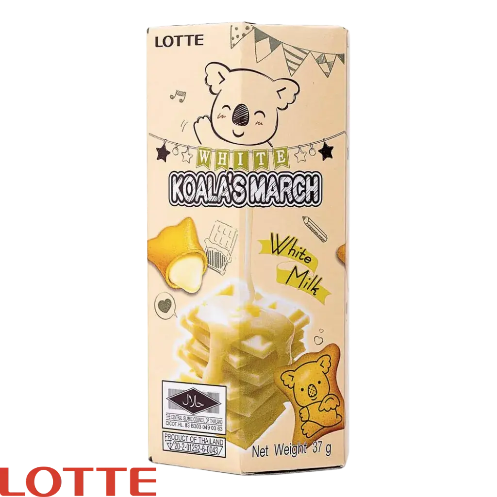 Biscuits fourrés au chocolat blanc Lotte Koala's March 37g