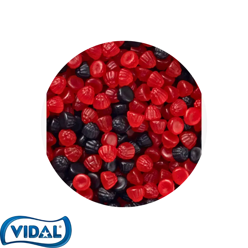 mini mûre et framboise vidal au 100g