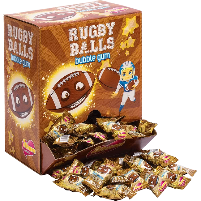 Chewing-gum Ballon de Rugby goût Tutti frutti à l'unité