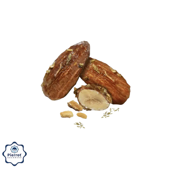 Individual sachet of Pierrot Gourmand caramelized almonds