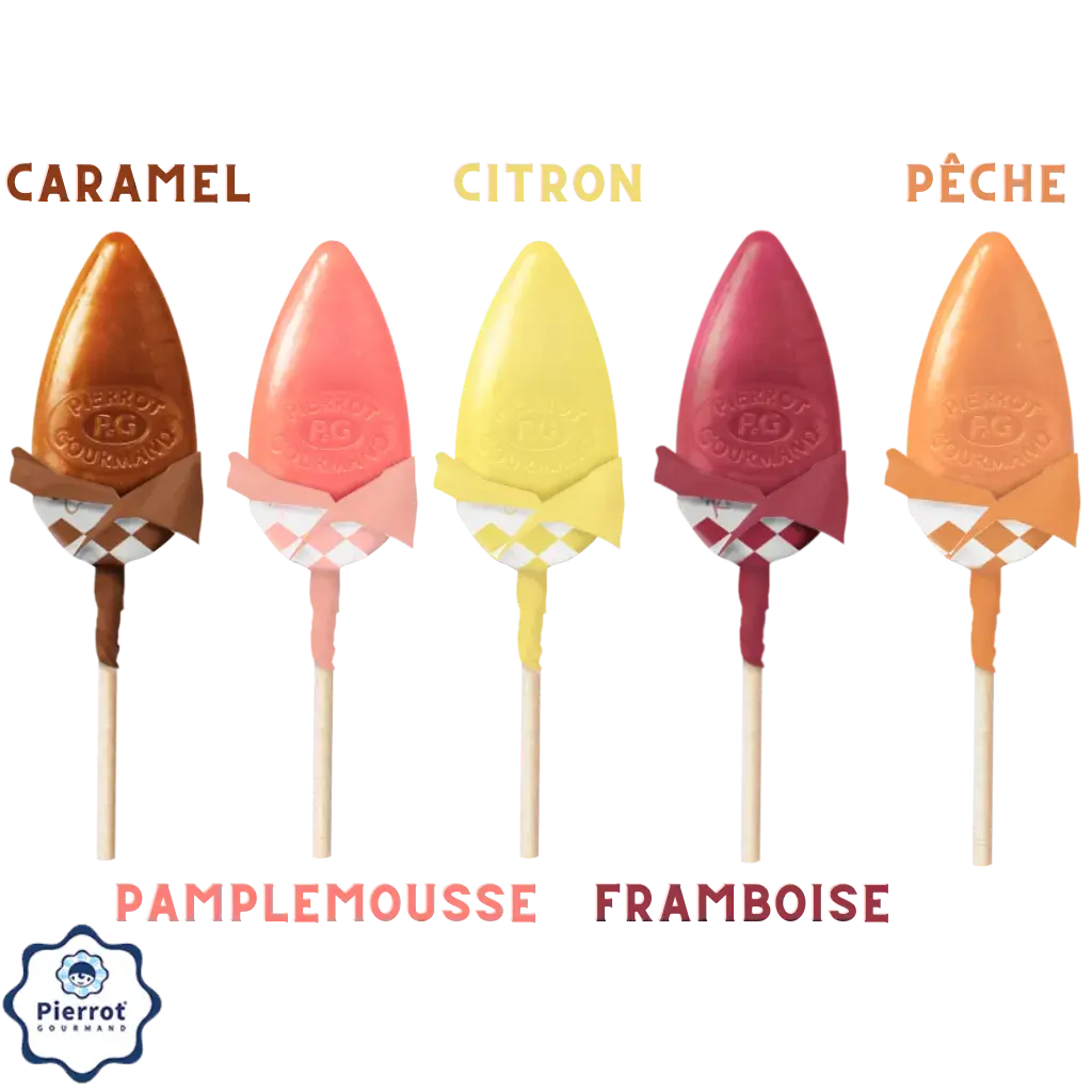 Individual Pierrot Gourmand lollipops