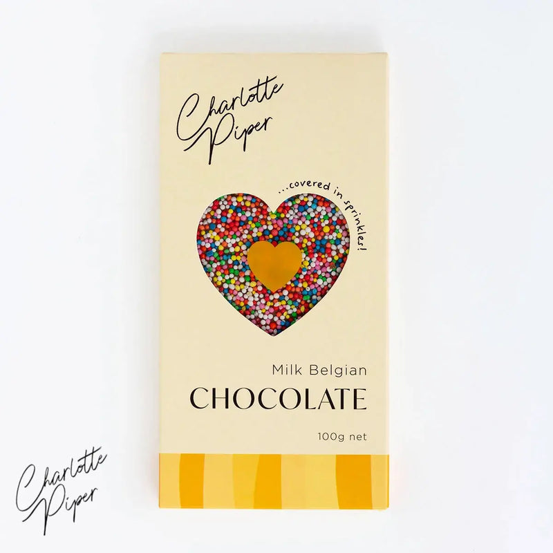 Tablette 100g Chocolat Belge au Lait avec Pépites - Charlotte Piper